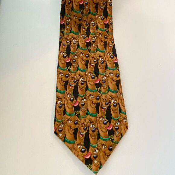 Vintage Scooby Doo Cartoon Network Hanna-Barbera 2001 Silk Tie - Picture 1 of 3